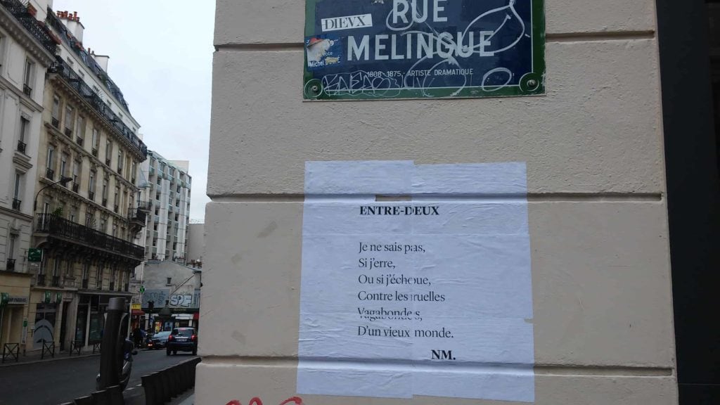 entre-deux, paris, rue melingue, poésie, nathalie man
